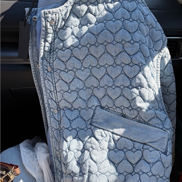 Blank NYC Light Blue Denim Quilted Jacket - Picture 4 of 5